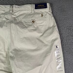 Polo Ralph Lauren Stretch Straight Fit Chino Pants Mens 36x30 Beige Cotton Twill
